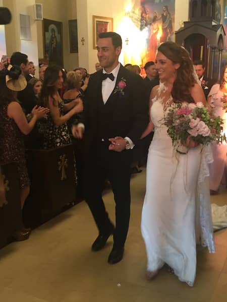 Sona with her husband Tak at her wedding 